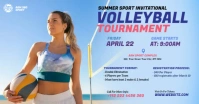 Volleyball Tournament Ad Facebook Shared Image template