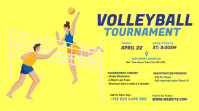 Volleyball Tournament Ad Template Post di Twitter