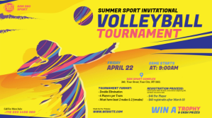 Volleyball Tournament Ad Template Twitter Post
