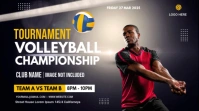 Volleyball Tournament Digital Display (16:9) template