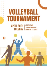Volleyball Tournament A2 template