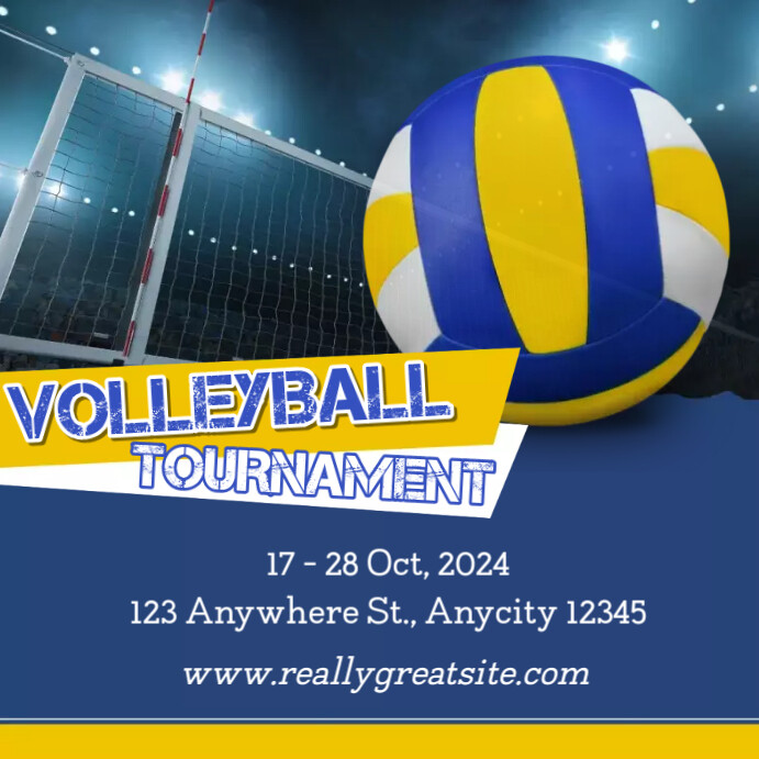 Volleyball Tournament Instagram Post template