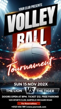 Volleyball Tournament Instagram Story template