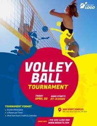 Volleyball Tournament Løbeseddel (US Letter) template