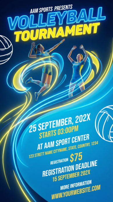 Volleyball Tournament Template | PosterMyWall