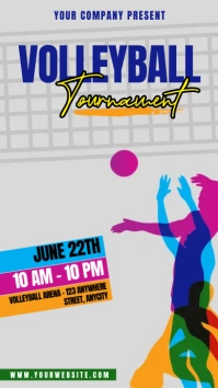 Volleyball Tournament Instagram Story template
