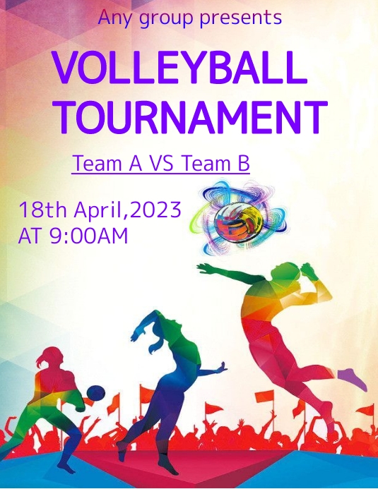 Volleyball tournament Template | PosterMyWall