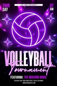 Volleyball Tournament Cartaz template