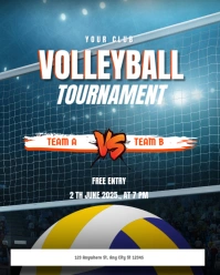 Volleyball tournament Instagram Portrait template