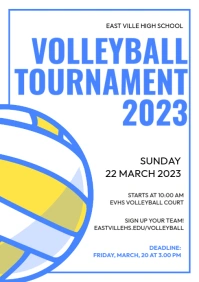 Volleyball Tournament A2 template