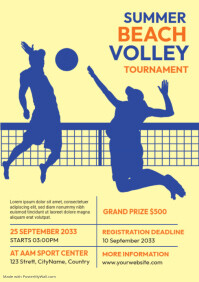 Volleyball Tournament Flyer Template | PosterMyWall