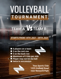 Volleyball Tournament Flyer Template | PosterMyWall