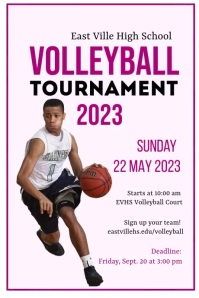Volleyball tournament flyer template | PosterMyWall