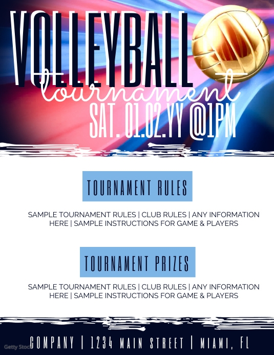 Volleyball Tournament Flyer Templates PosterMyWall