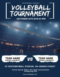 Volleyball Tournament Flyer Video Design template