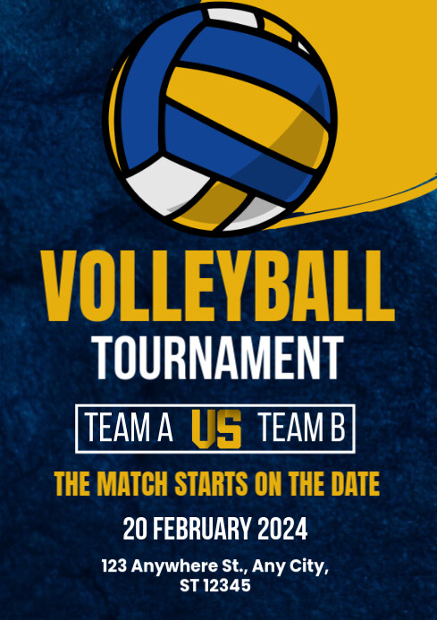 Plantilla de Volleyball Tournament Game | PosterMyWall