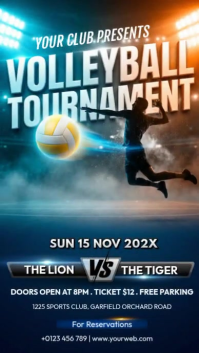 Volleyball Tournament Instagram Story template
