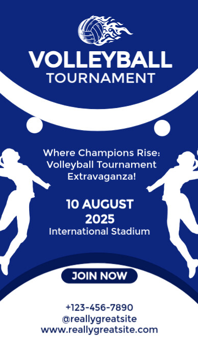 VOLLEYBALL TOURNAMENT INSTAGRAM STORY template