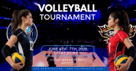 Volleyball Tournament Match Banner โฆษณาบน Facebook template