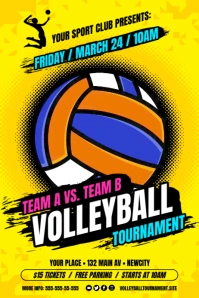 Volleyball Tournament Poster template