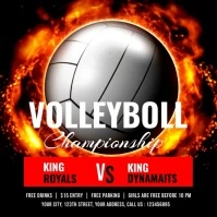 Volleyball tournament poster social media Vid Message Instagram template