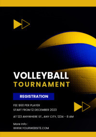 Volleyball Tournament Poster Flyer Template | PosterMyWall