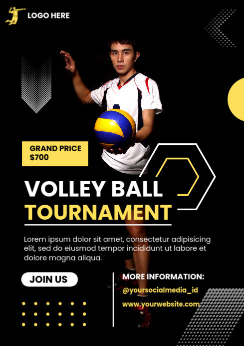 Plantilla de volleyball tournament template | PosterMyWall