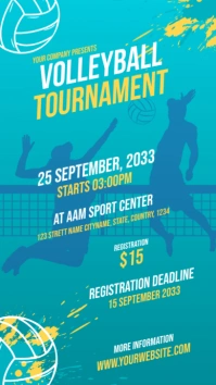 Volleyball Tournament Template Instagram-Story