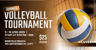 Volleyball Tournament Template Facebook Shared Image