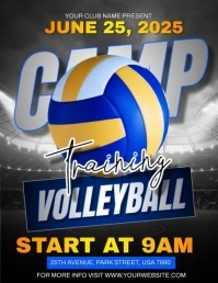 Volleyball Training Camp Folder (US Letter) template