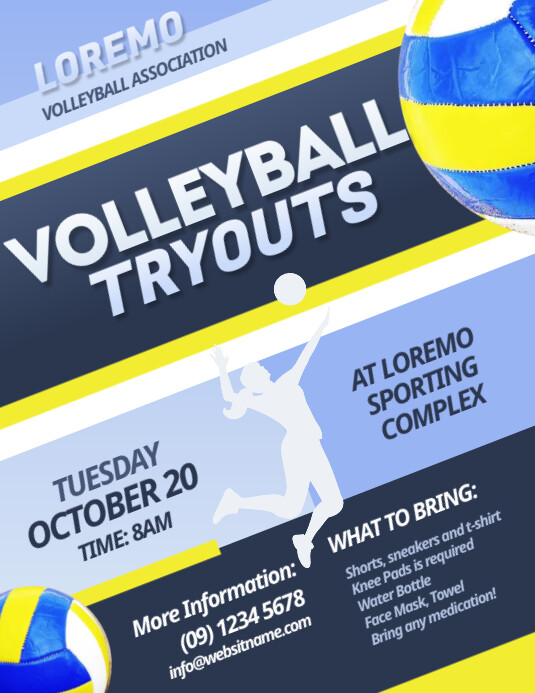 Volleyball Tryouts Flyer Template PosterMyWall Volleyball Tryouts Flyer Template PosterMyWall