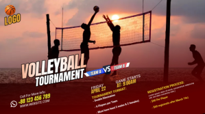 Volleyball You Tube Thumbnail Miniatura di YouTube template