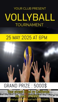 Vollyball Tournament Business Card template