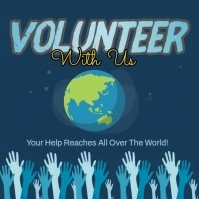 Volunteer event Publicación de Instagram template