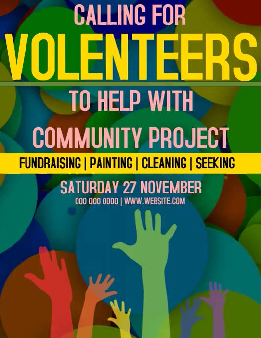 VOLUNTEER FLYER Template PosterMyWall