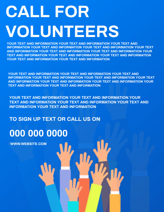 VOLUNTEER Flyer Template PosterMyWall