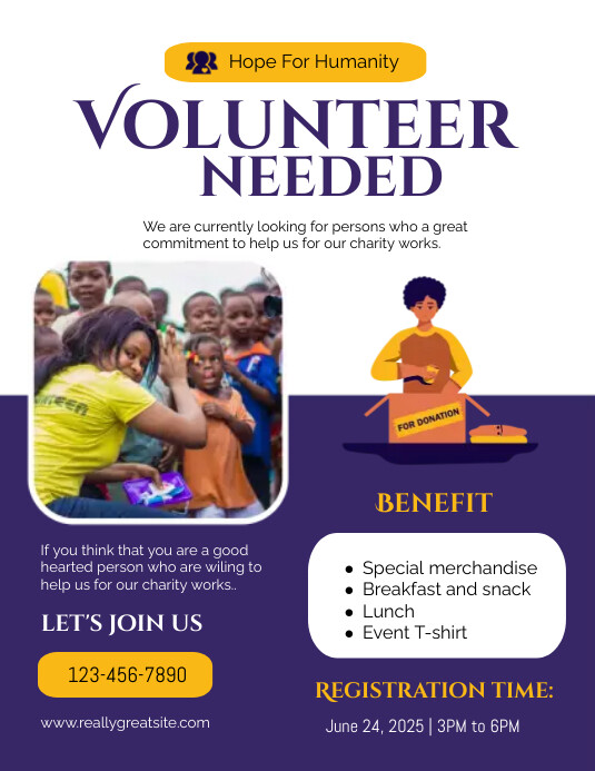 Volunteer Flyer Template PosterMyWall