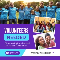 volunteer needed advertisement Instagram Post template