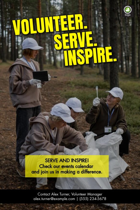 volunteer poster Template | PosterMyWall