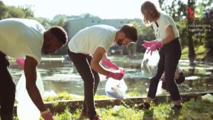 Volunteering together as a group YouTube-miniature template