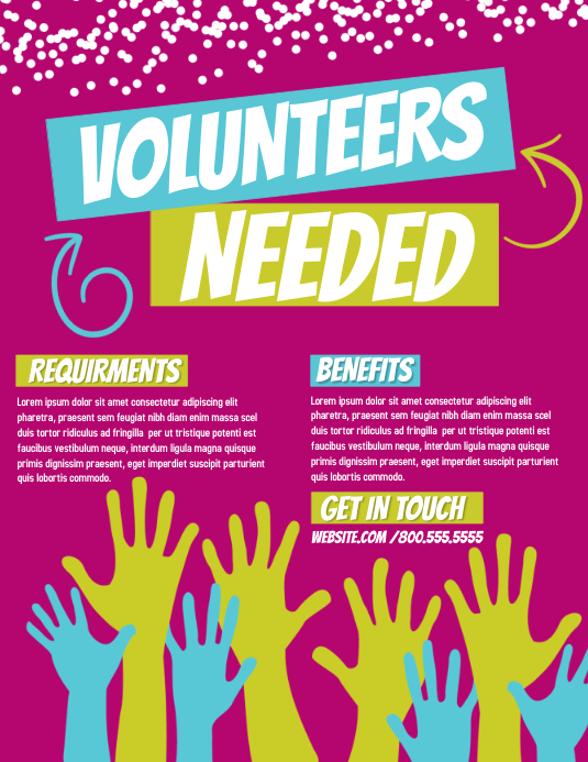 volunteers needed Template PosterMyWall