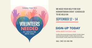 Volunteers Needed Facebook Shared Image template