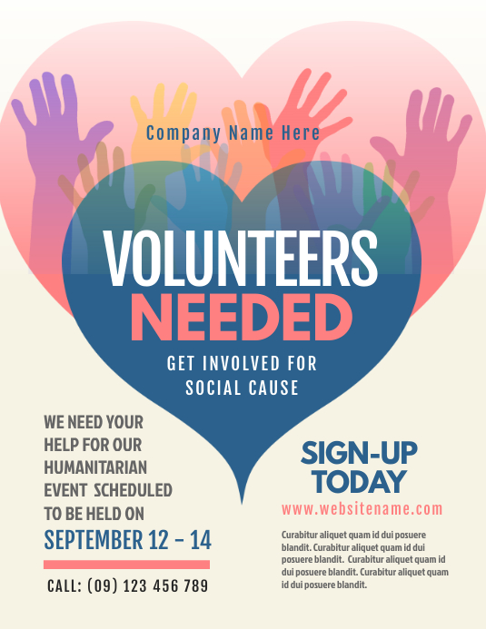 Volunteers Needed Flyer Template PosterMyWall