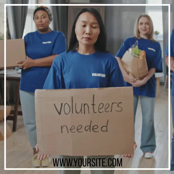 Need Helper Post volunteers needed helping instagram video Template | PosterMyWall