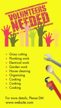 Volunteers needed instagram story template