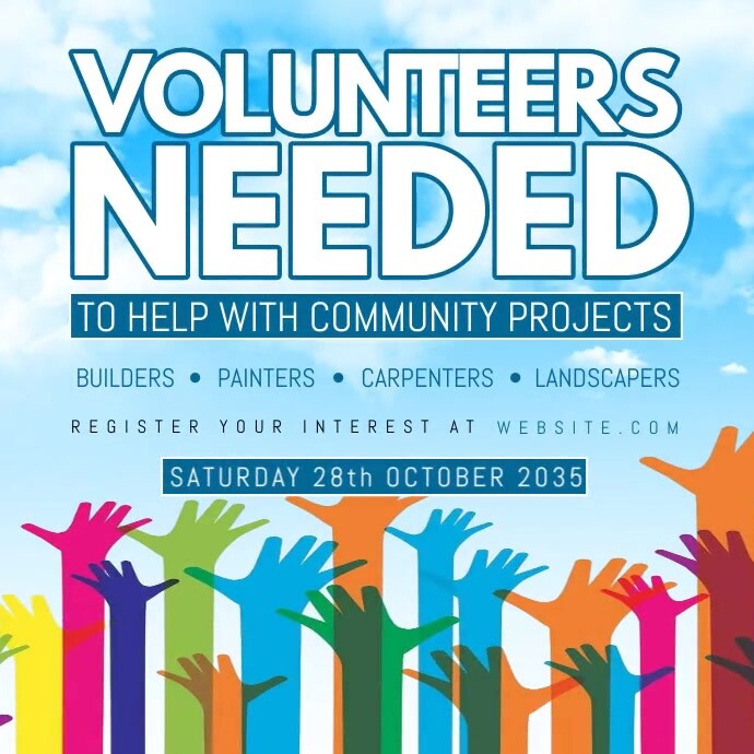 Volunteers Needed Poster Template | PosterMyWall
