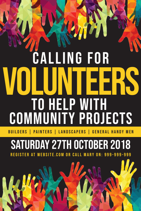 Volunteers Needed Poster Template PosterMyWall