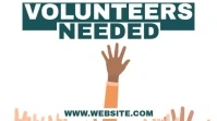 Volunteers Needed Video Digital Display (16:9) template