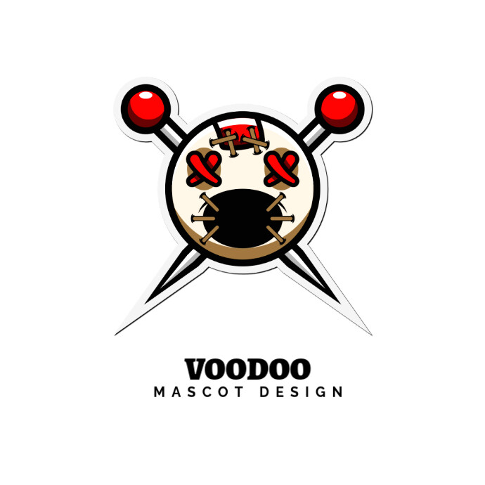 Voodoo mascot design Logo template