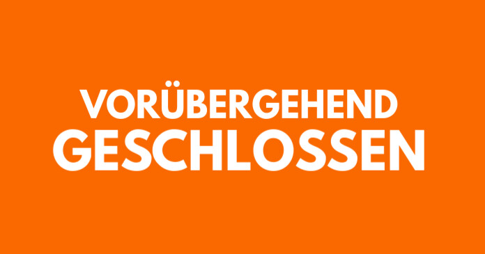Vorübergehend geschlossen Corona Prevention Facebook Shared Image template